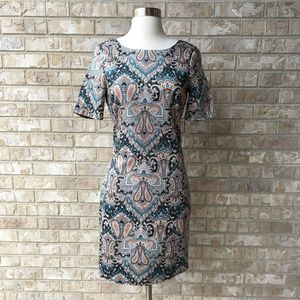 Marc Angelo Paisley Print Cotton Dress Size 8